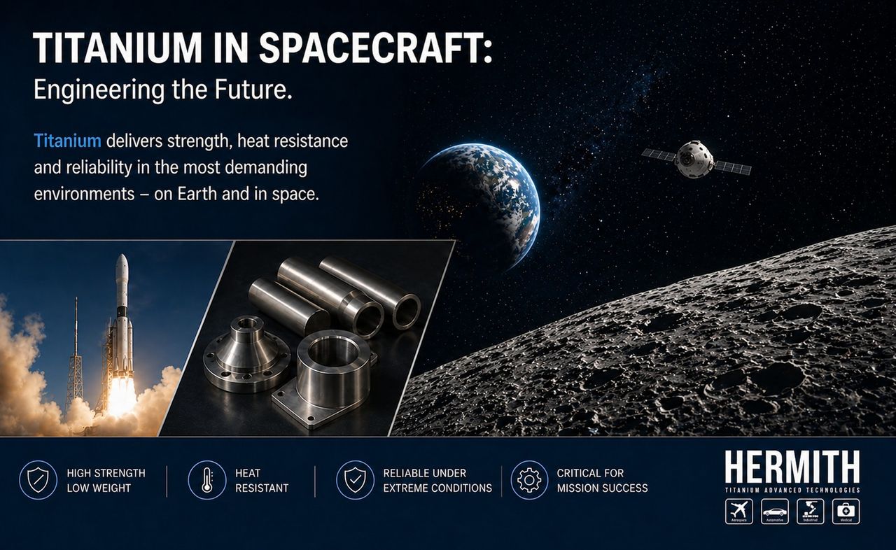 Titanium in spacecraft — Hermith graphic