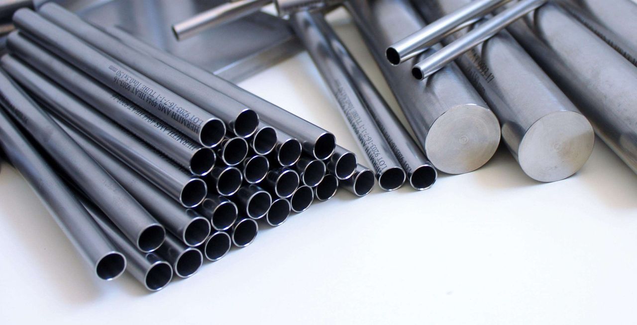 Titanium bars and tubes