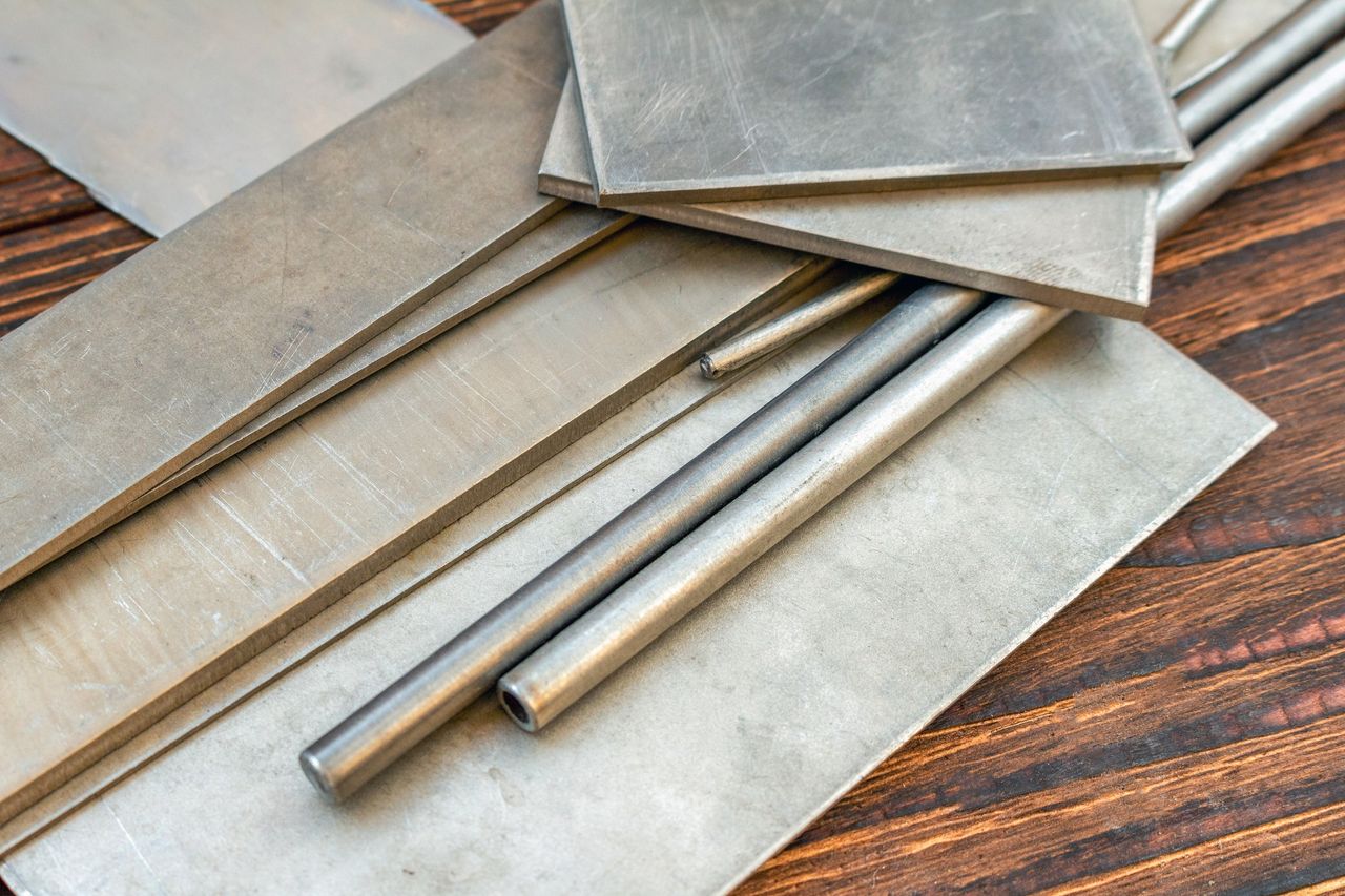 Titanium bars and small plates