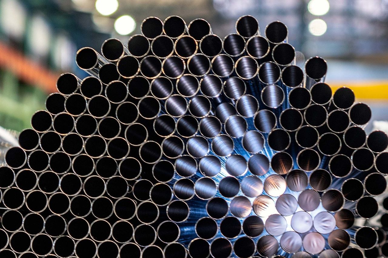 Bundle of titanium tubes